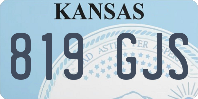 KS license plate 819GJS