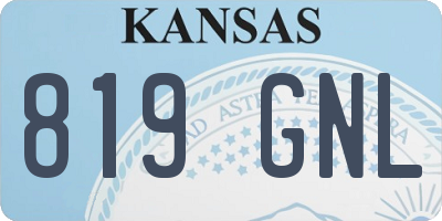 KS license plate 819GNL