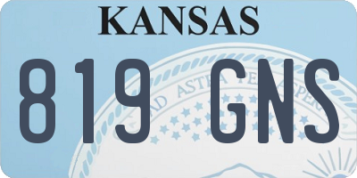 KS license plate 819GNS