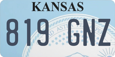 KS license plate 819GNZ