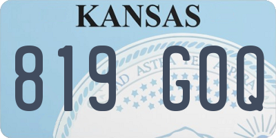 KS license plate 819GOQ