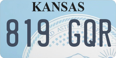 KS license plate 819GQR