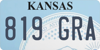 KS license plate 819GRA