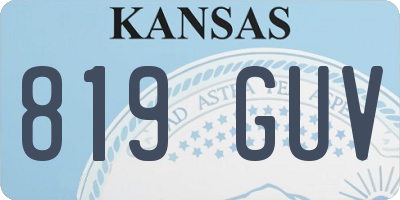 KS license plate 819GUV