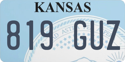 KS license plate 819GUZ
