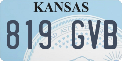 KS license plate 819GVB