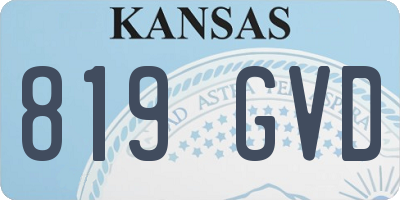 KS license plate 819GVD