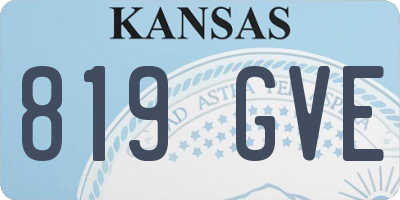 KS license plate 819GVE