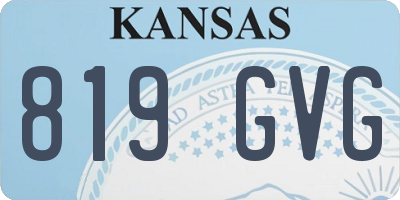 KS license plate 819GVG