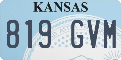 KS license plate 819GVM