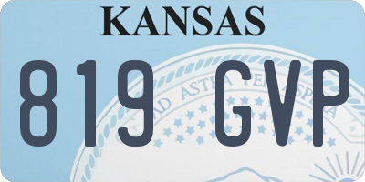 KS license plate 819GVP
