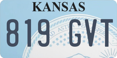 KS license plate 819GVT