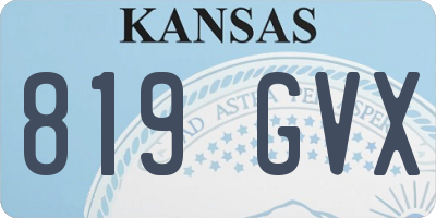 KS license plate 819GVX