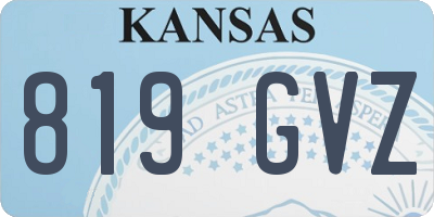 KS license plate 819GVZ