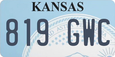 KS license plate 819GWC