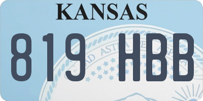 KS license plate 819HBB