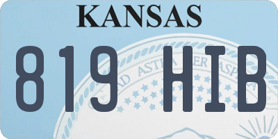 KS license plate 819HIB