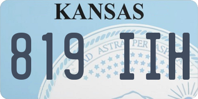 KS license plate 819IIH