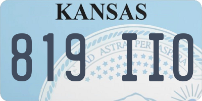 KS license plate 819IIO