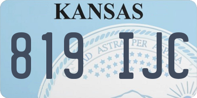 KS license plate 819IJC