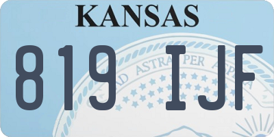 KS license plate 819IJF