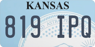 KS license plate 819IPQ