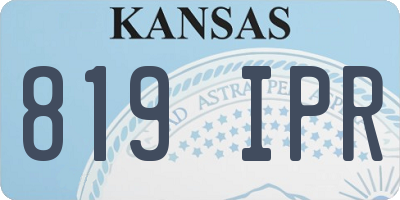 KS license plate 819IPR