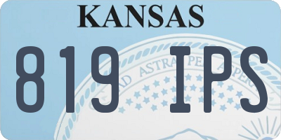 KS license plate 819IPS