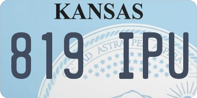 KS license plate 819IPU