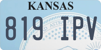 KS license plate 819IPV
