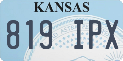 KS license plate 819IPX