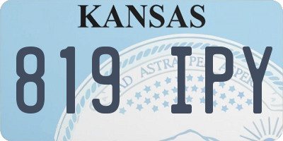 KS license plate 819IPY