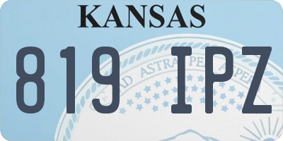 KS license plate 819IPZ