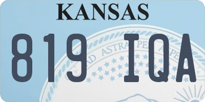 KS license plate 819IQA