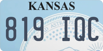KS license plate 819IQC