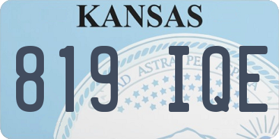 KS license plate 819IQE