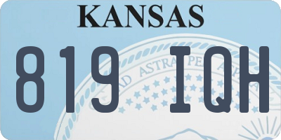 KS license plate 819IQH