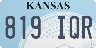 KS license plate 819IQR