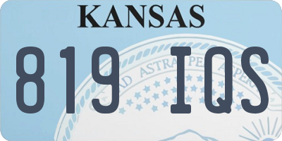 KS license plate 819IQS