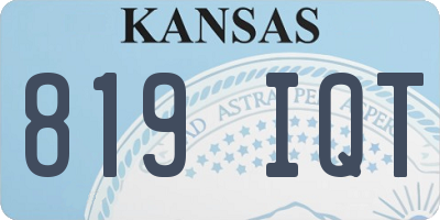KS license plate 819IQT