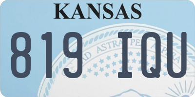 KS license plate 819IQU