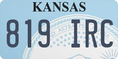 KS license plate 819IRC