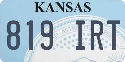 KS license plate 819IRT