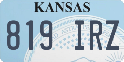 KS license plate 819IRZ