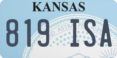 KS license plate 819ISA
