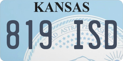 KS license plate 819ISD