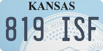 KS license plate 819ISF