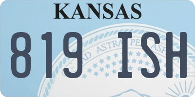 KS license plate 819ISH