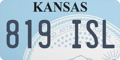 KS license plate 819ISL
