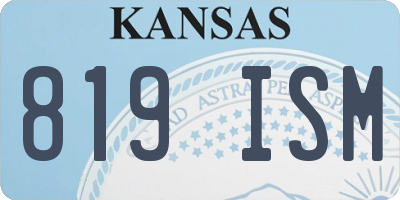 KS license plate 819ISM